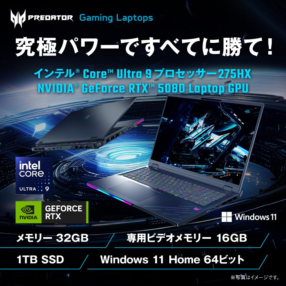 Amazon.co.jp: Acer Core Ultra 9 275HX RTX 5080 IPS Mini LED 32GB